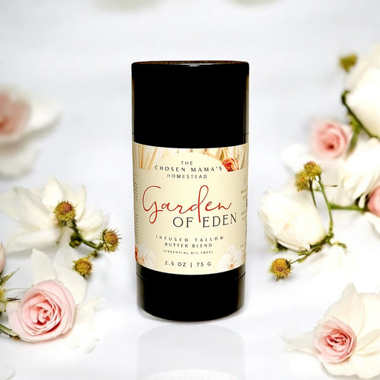 Garden of Eden | Infused Tallow Balm Stick | Essential Oil Free