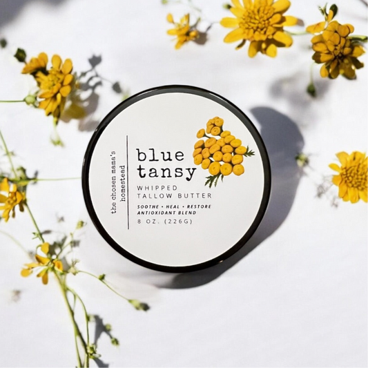 Blue Tansy Whipped Tallow Butter (Soothe, Heal & Restore | Antioxidant Blend)