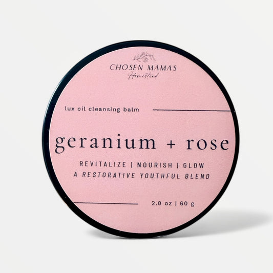 Geranium + Rose | Lux Oil Cleansing Balm | Mature + Dehydrated Skin