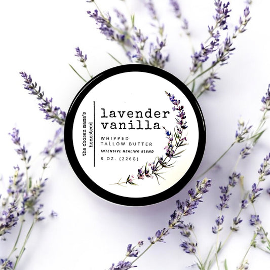 Lavender Vanilla Whipped Tallow Butter (Heal & Restore Blend)